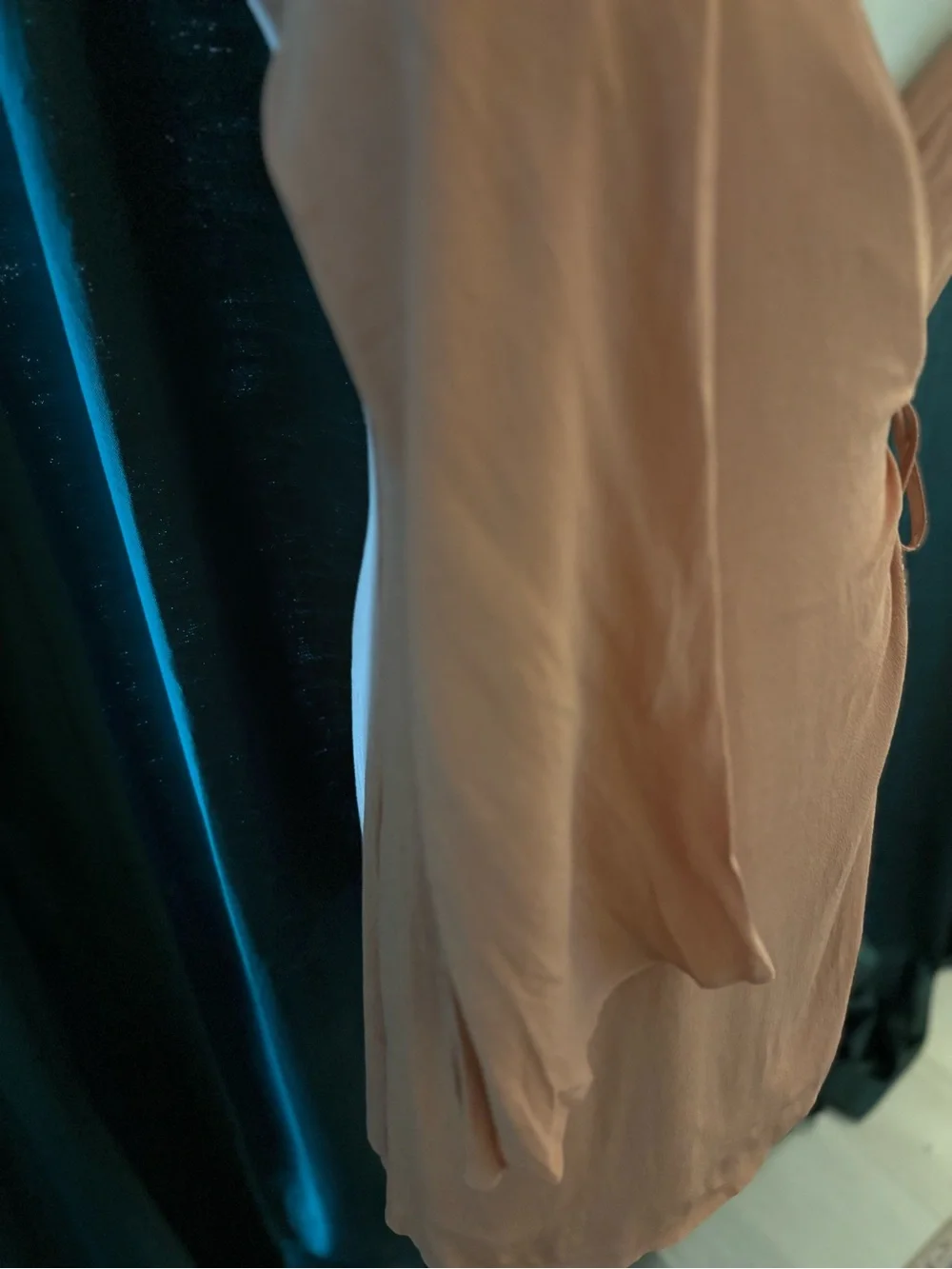 Lovers + Friends Peach Cold-Shoulder Wrap Mini Dress - Picture 8 of 12